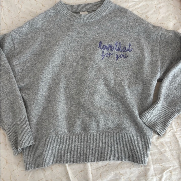 a new day Sweaters - “Love that for you” A New Day Gray Sweater